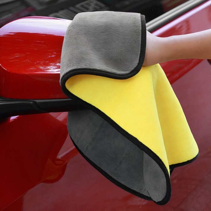 Absorbent Yellow Velvet Towel - Image 3