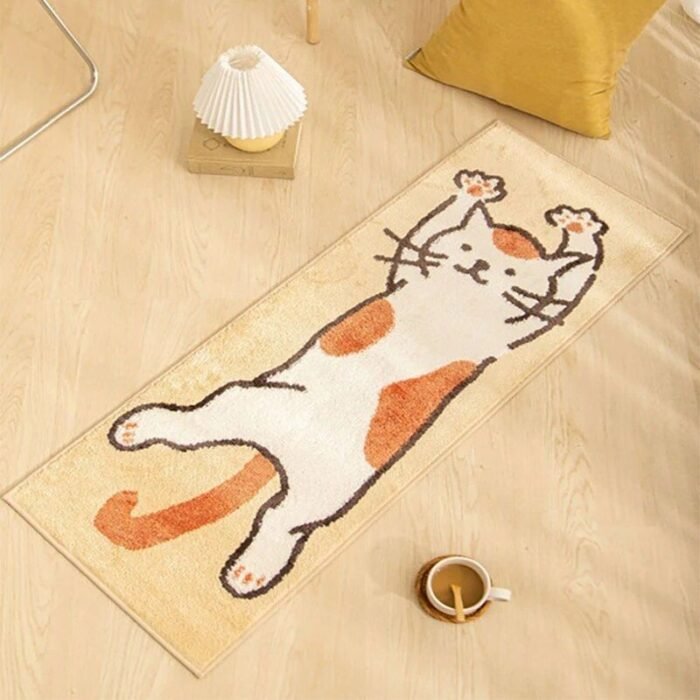 Charming Cartoon Cat Non-Slip Long Carpet for Living Room and Bedroom - Image 3