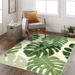 Tropical Green Plant Plush Rug - Image 5