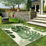 Tropical Green Plant Plush Rug - Image 4
