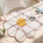 Versatile Flower-Shaped Imitation Cashmere Floor Mat - Image 2