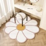 Versatile Flower-Shaped Imitation Cashmere Floor Mat - Image 4