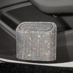 Bling Car Trash Can with Rhinestone Accents