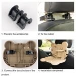 Foldable Car Backseat Organizer with Dining Tray and Cup Holder - Image 4