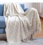 Knitted Blanket Sofa Cover - Image 2