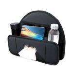 Kid-Friendly Backseat Car Organizer with Phone Mount, Bottle Holder, and Tissue Dispenser
