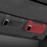 Leather Car Sun Visor Sunglasses Holder with Card Slot and Organizer - Image 4