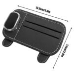 Leather Car Sun Visor Sunglasses Holder with Card Slot and Organizer - Image 2