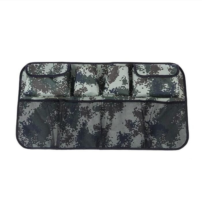 Waterproof Oxford Car Seat Organizer – Camouflage Grey Backseat Storage Bag - Image 1