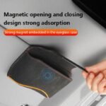Luxurious Suede Leather Car Visor Glasses Holder - Image 4