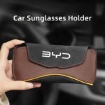 Luxurious Suede Leather Car Visor Glasses Holder - Image 2