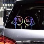 Reflective Middle Finger Car Sticker - Image 4