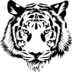 Majestic Tiger Head Vinyl Car Decal - Image 2