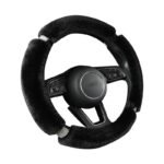 Luxury Anti-Slip Suede Fur Diamond Steering Wheel Cover - Image 4