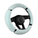 Luxury Anti-Slip Suede Fur Diamond Steering Wheel Cover - Image 7