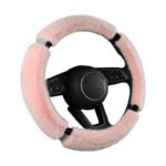 Luxury Anti-Slip Suede Fur Diamond Steering Wheel Cover - Image 5