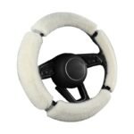 Luxury Anti-Slip Suede Fur Diamond Steering Wheel Cover - Image 3