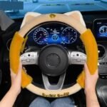 Colorful Plush Winter Steering Wheel Cover - Image 6