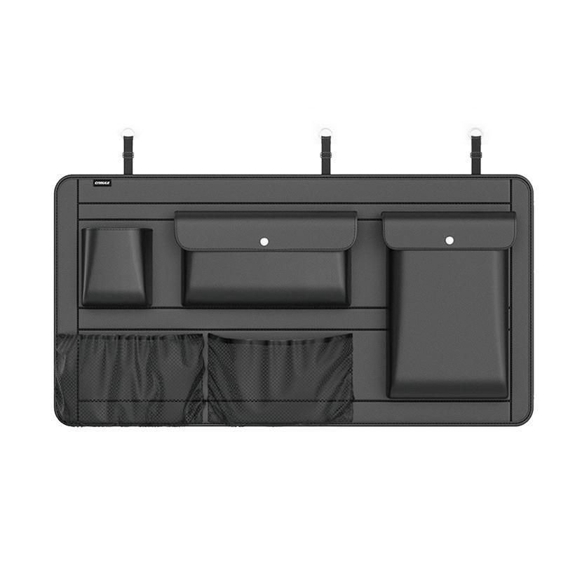 88870-809bcc.jpeg High-Capacity Leather Car Storage Organizer for Backseat & Trunk - Black - Image 1
