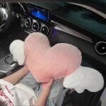 Heart-Shaped Plush Car Headrest & Lumbar Support Cushion - Image 4