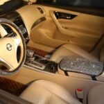 White Bling Rhinestone Center Console Cover - Image 5