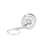 Silver Tire Wheel Keychain - Image 2