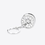 Silver Tire Wheel Keychain