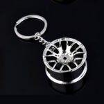 Silver Tire Wheel Keychain - Image 3