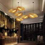 Elegant Bamboo Hand-Woven LED Pendant Light - Image 3