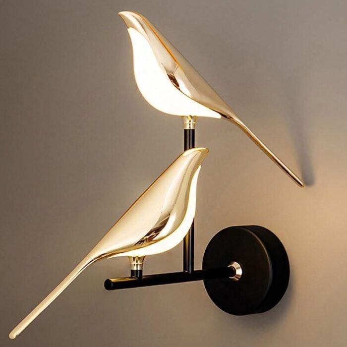 LED Golden Bird Wall Lamp - Image 1