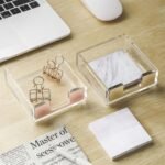 Rose Gold Acrylic Sticky Notes Holder - Image 2