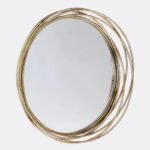 Elegant Round Metal Decorative Wall Mirror – 17" Beveled Glass Mirror for Stylish Home Decor - Image 4