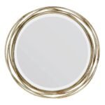 Elegant Round Metal Decorative Wall Mirror – 17" Beveled Glass Mirror for Stylish Home Decor - Image 2