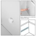 Elegant White Wooden Bathroom Cabinet with 4 Drawers - Image 3