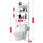 Multi-Purpose Metal Bathroom Organizer with Towel Hook and Roll Holder - Image 6