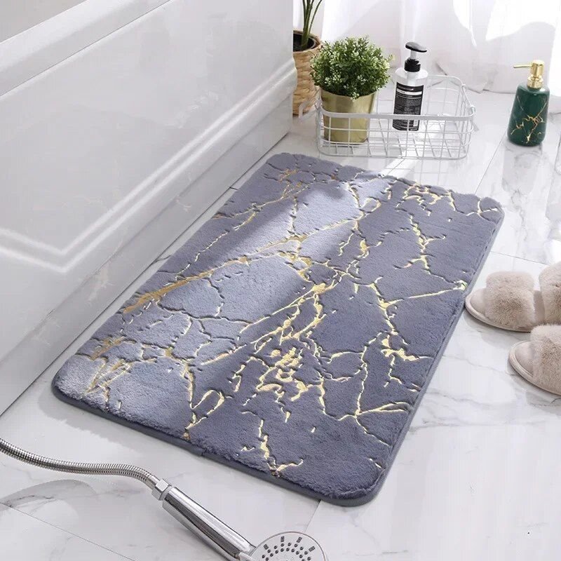 90897-dcad14.jpg Luxurious Faux Rabbit Fur Non-Slip Bath Mat - Super Soft, Absorbent, & Machine Washable - Image 1