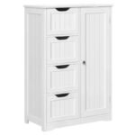 Elegant Wooden Bathroom Storage Cabinet with Drawers and Cupboard - Image 3