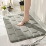 Luxurious Coral Fleece Memory Foam Bath Mat - Non-Slip, Super Absorbent Bathroom Rug - Image 6