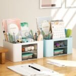 Compact Multifunctional Desk Organizer with Drawers - Image 3