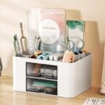 Compact Multifunctional Desk Organizer with Drawers - Image 5