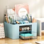 Compact Multifunctional Desk Organizer with Drawers - Image 4