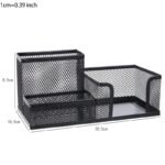 Stylish 3-Compartment Metal Pen Holder & Desk Organizer - Image 6