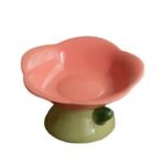 Elevated Flower-Shaped Ceramic Pet Bowl for Food & Water - Image 3