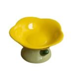 Elevated Flower-Shaped Ceramic Pet Bowl for Food & Water - Image 4