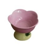 Elevated Flower-Shaped Ceramic Pet Bowl for Food & Water - Image 5