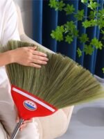 Eco-Friendly Soft Hair Hand Broom - Natural Miscanthus Weave with Stainless Steel Handle - Image 5