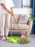 Eco-Friendly Soft Hair Hand Broom - Natural Miscanthus Weave with Stainless Steel Handle - Image 3