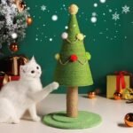 Festive Green Sisal Christmas Tree Cat Climbing & Scratching Post - Image 2