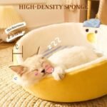 Luxury Velvet Round Cat Bed - Image 4