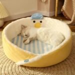 Luxury Velvet Round Cat Bed